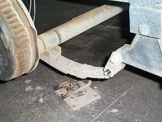 Old hardware removed and brake wires cut